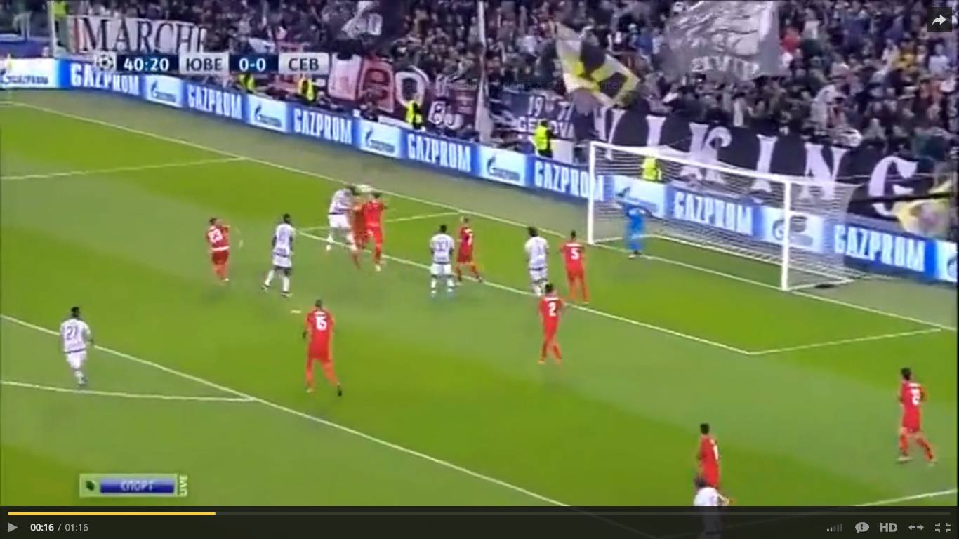 Highlights JuventusSiviglia 20, video gol Champions League (30/09