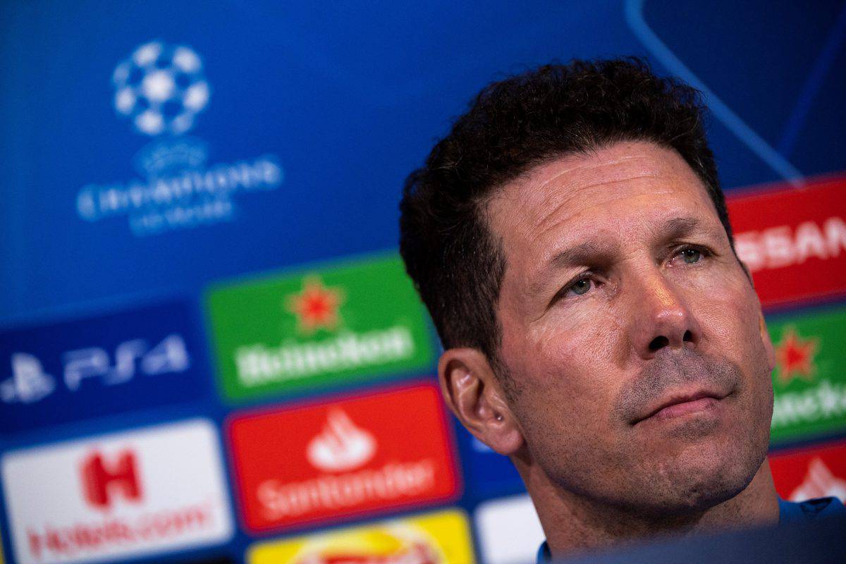 Juventus Atletico Madrid conferenza stampa Simeone