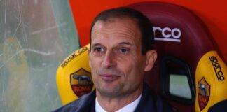 Massimiliano Allegri sulla panchina della Roma