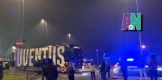 Supercoppa italiana arrivo bus Juventus