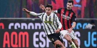 Dybala in azione contro il Milan