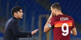 Edin Dzeko e Paulo Fonseca parlano in campo