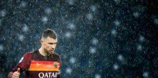 Edin Dzeko in una delle sue ultime partite da titolare