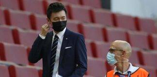 Inter Steven Zhang in tribuna