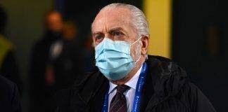 Aurelio De Laurentiis in tribuna