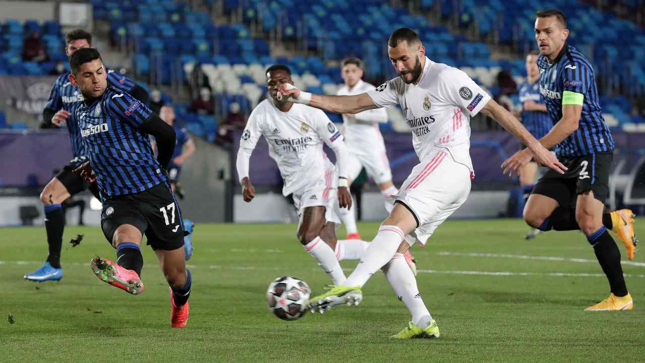 Real Madrid e Atalanta in azione