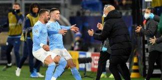 L'abbraccio tra Foden e Guardiola