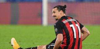 Ibrahimovic Milan a terra infortunato