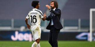 Cuadrado e Pirlo si salutano