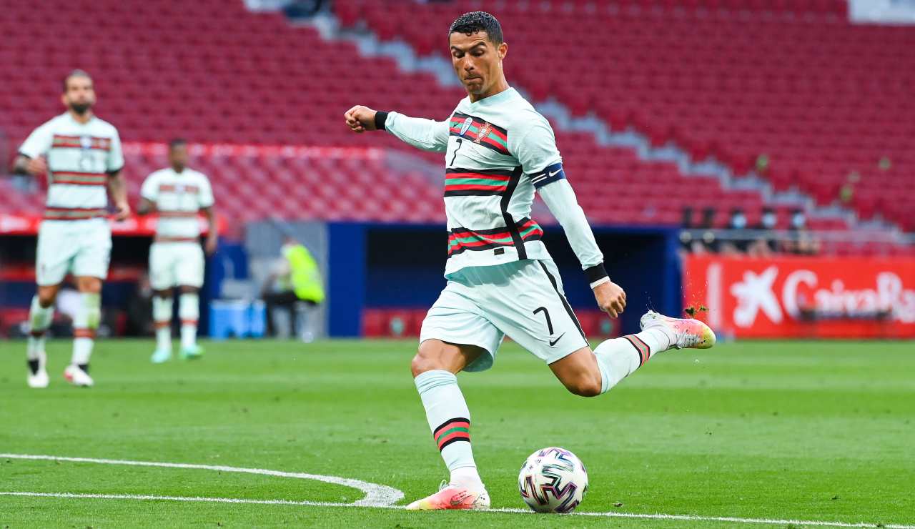 Cristiano Ronaldo in una recente amichevole del Portogallo