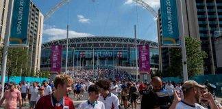 Tifosi allo stadio Wembley