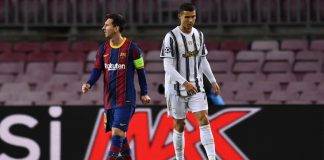 Cristiano Ronaldo e Messi in campo