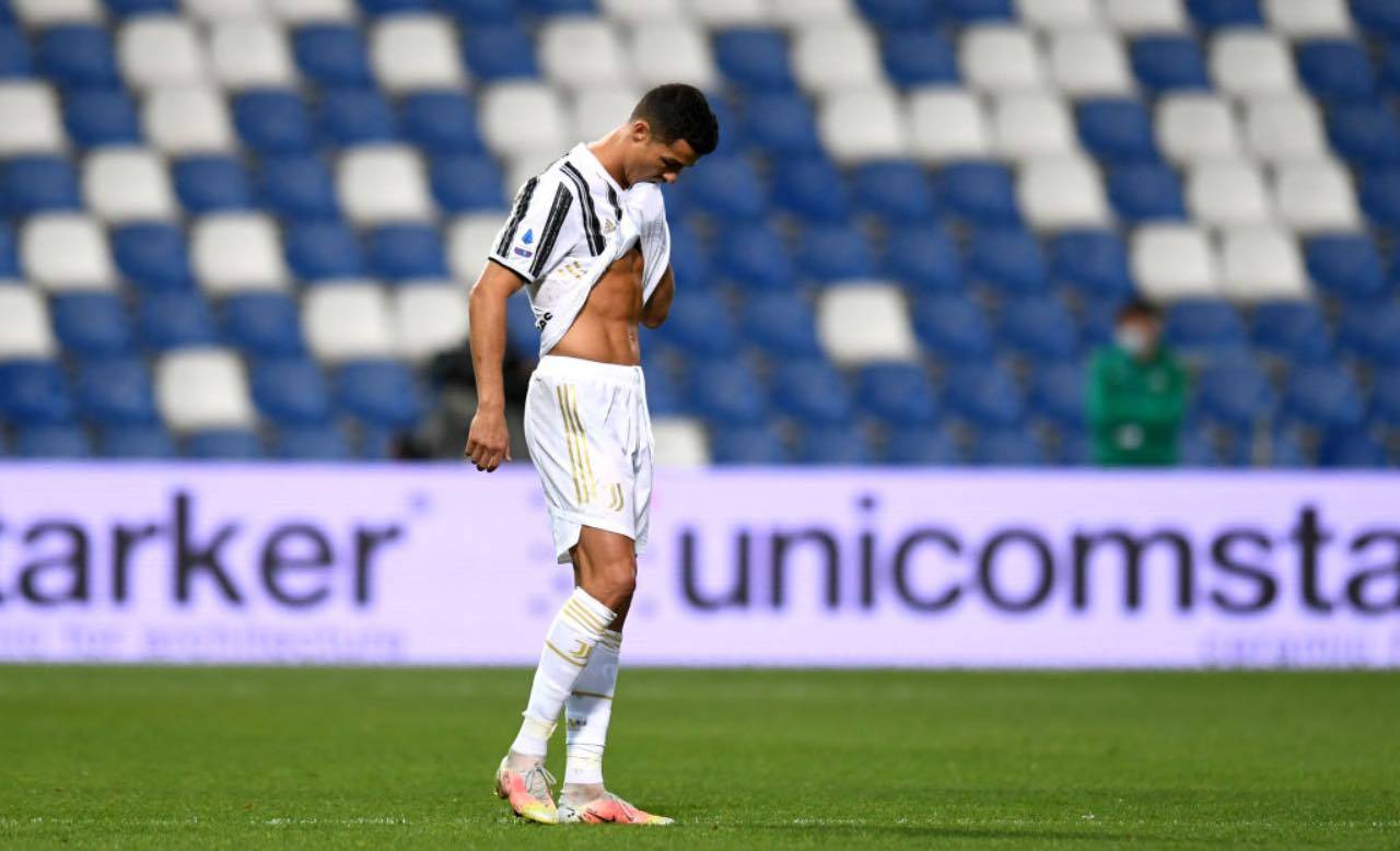 Ronaldo in campo con la Juventus