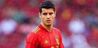 Morata in campo con la Spagna