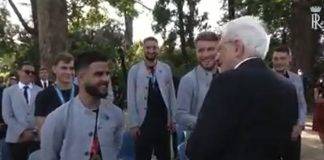 Mattarella incontra gli Azzurri