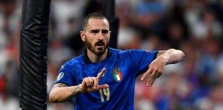 Bonucci esulta dopo il gol all'Inghilterra