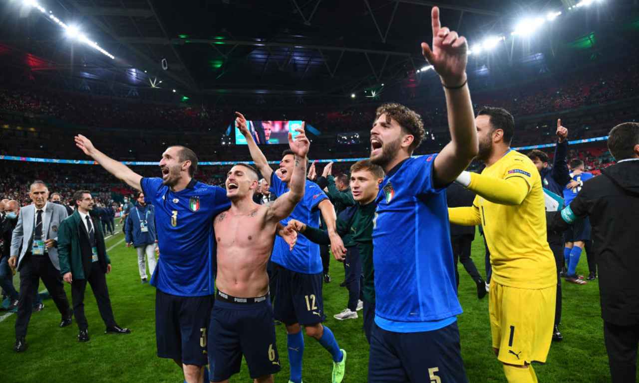 l'Italia esulta per la vittoria dell'Europeoo