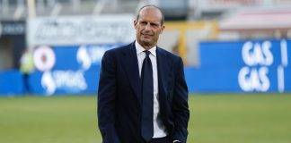 Allegri della Juventus in campo