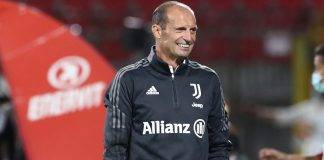 Allegri in panchina con la Juventus