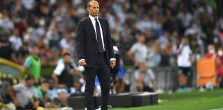 Allegri in panchina con la Juventus