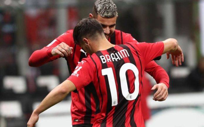 Brahim Dias e Theo Hernandez em Milão-Veneza