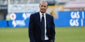 Allegri in panchina con la Juventus