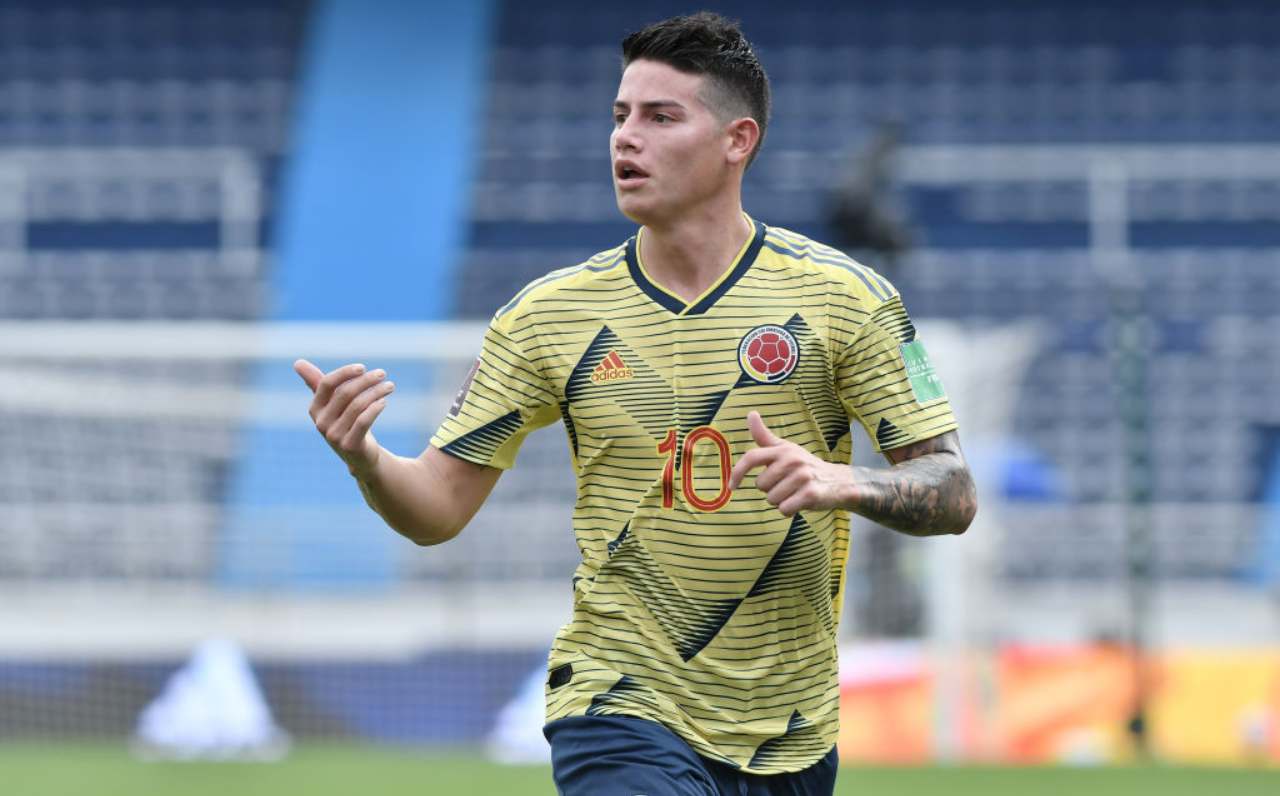 James Rodriguez con la maglia della Colombia