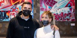 Icardi e Wanda Nara con mascherina