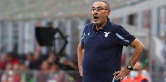 Sarri sulla panchina della Lazio è deluso