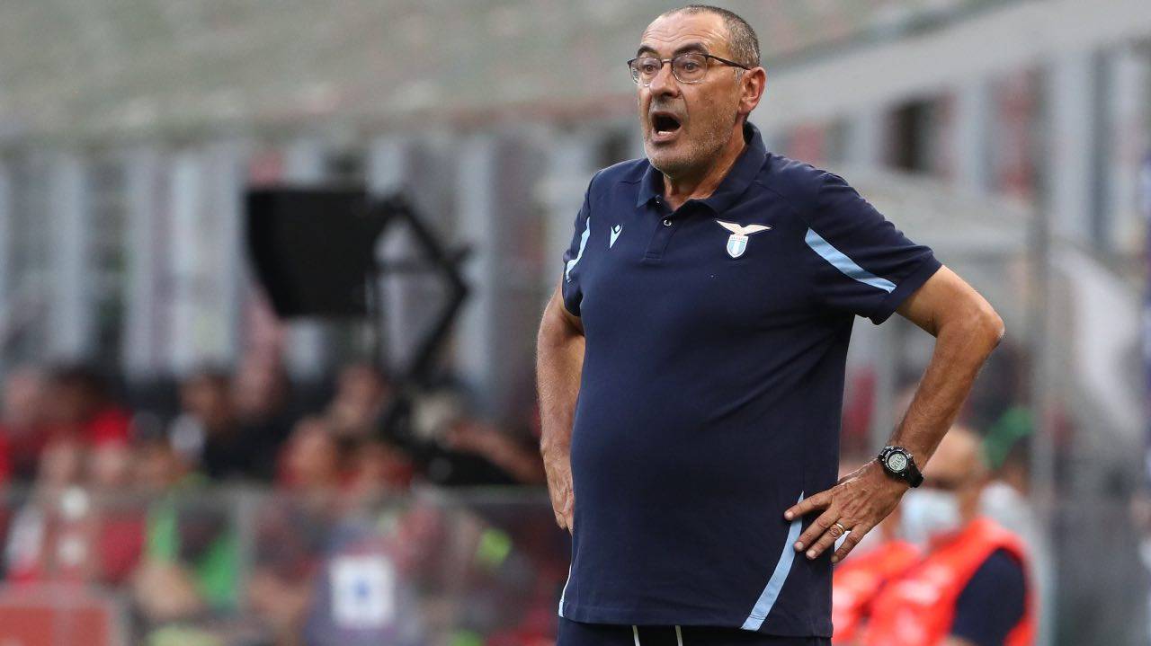 Sarri sulla panchina della Lazio è deluso