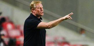 Koeman sulla panchina del Barcellona