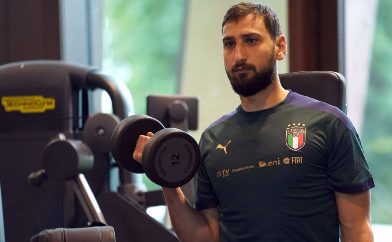 Donnarumma in palestra