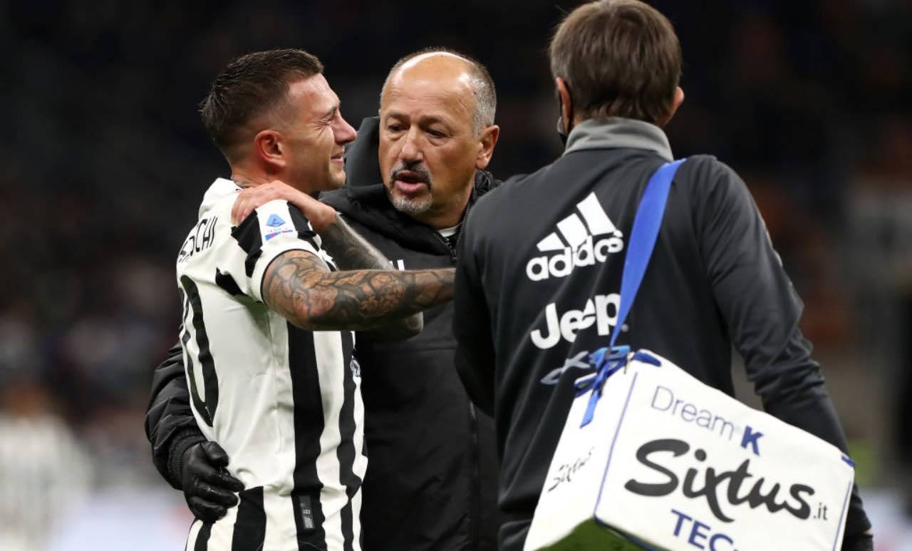 Bernardeschi s'infortuna alla spalla in Inter-Juventus