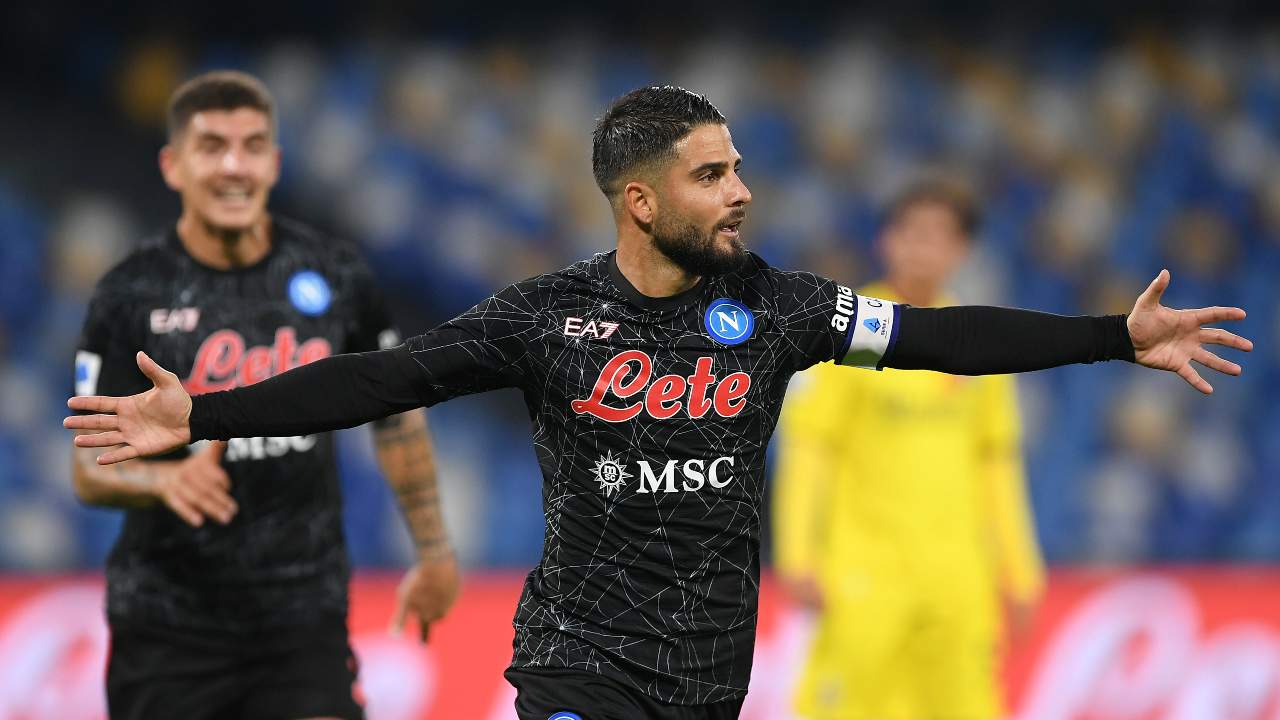 Insigne esulta dopo il gol