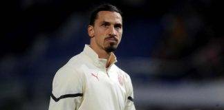 Ibrahimovic nel pregara di Bologna-Milan