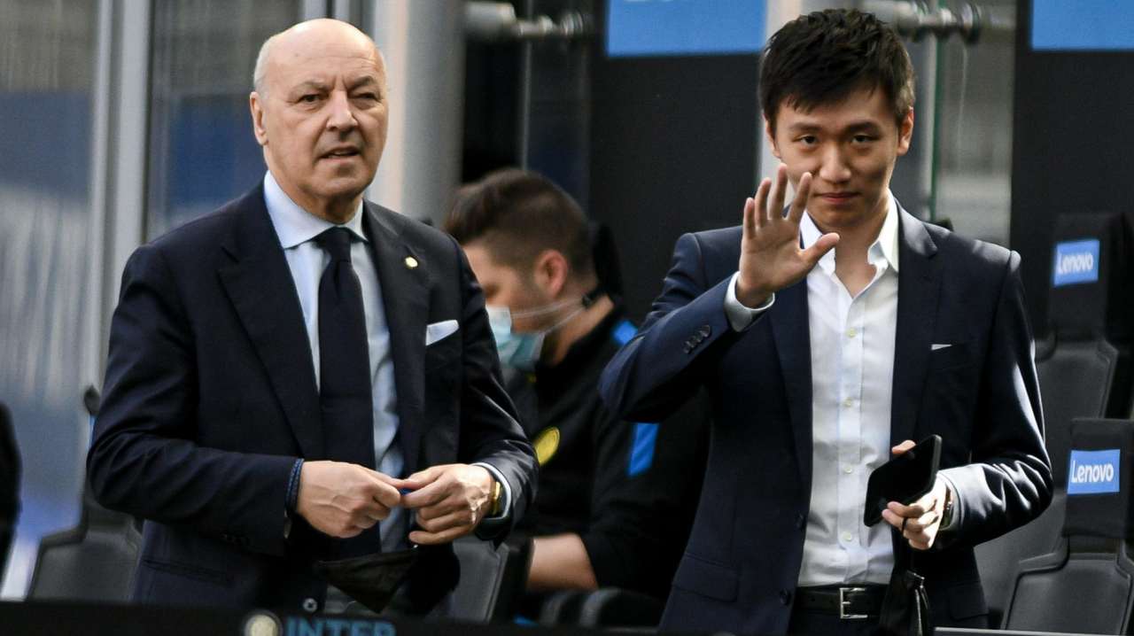 Beppe Marotta e Zhang dell'Inter