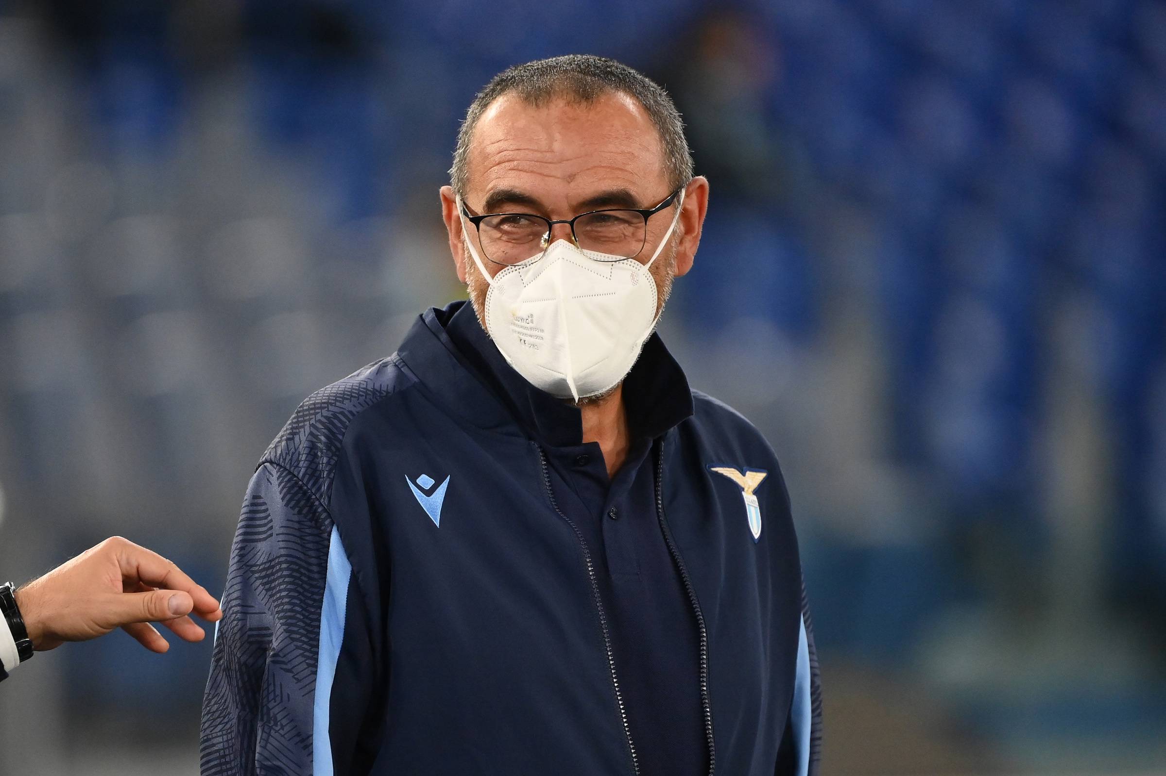 Sarri con la mascherina