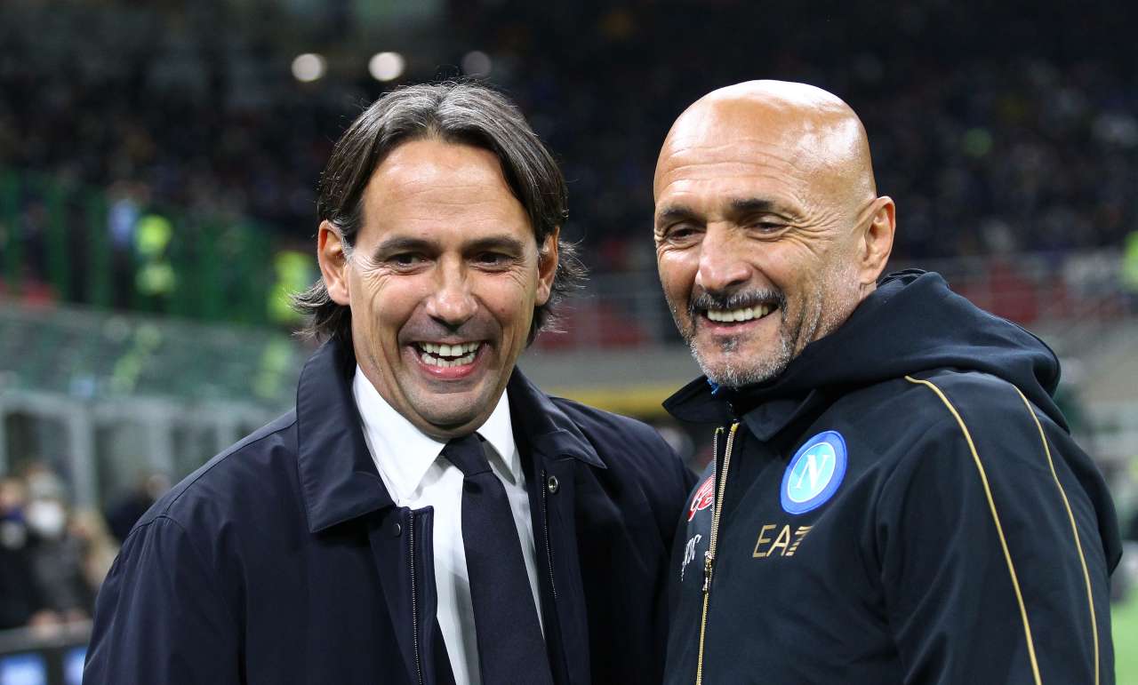 Spalletti e Simone Inzaghi sorridono