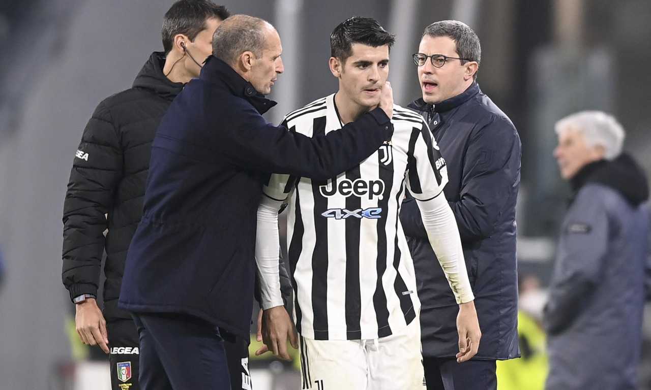 Allegri parla con Morata