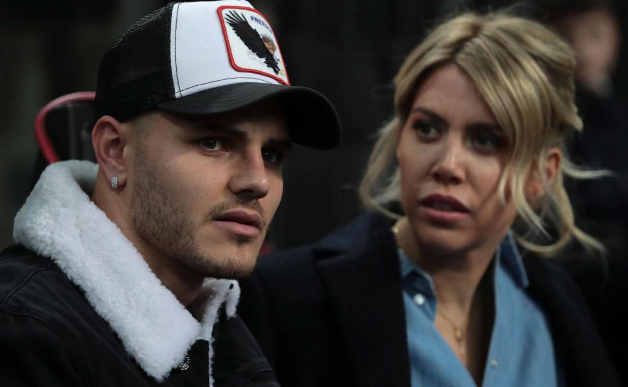 Wanda Nara con Icardi allo stadio