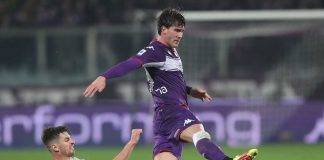 Vlahovic in azione Fiorentina