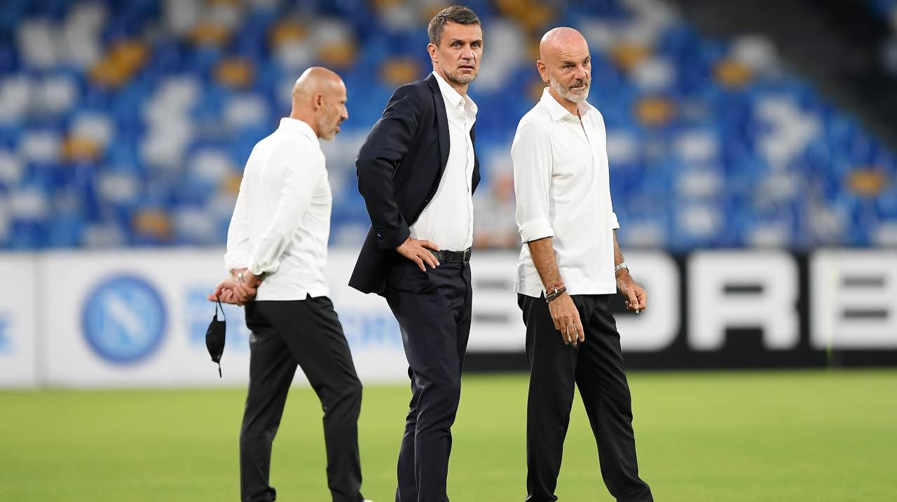 Maldini del Milan con Pioli