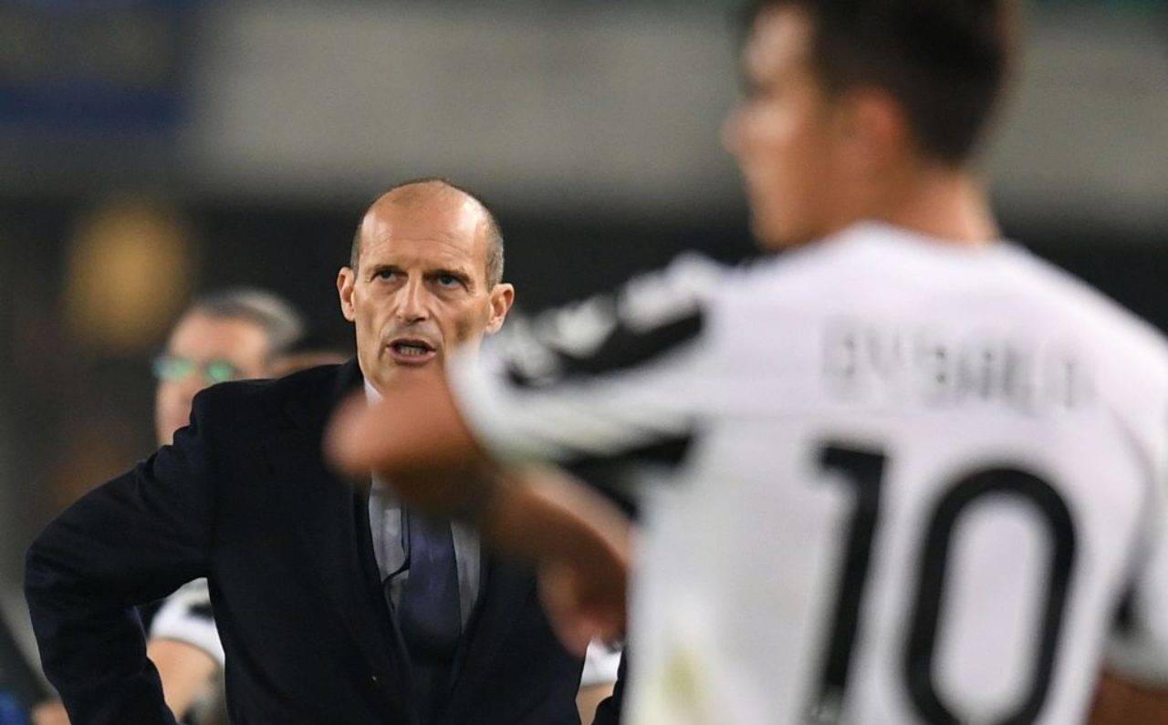 Allegri e Dybala contro il Verona