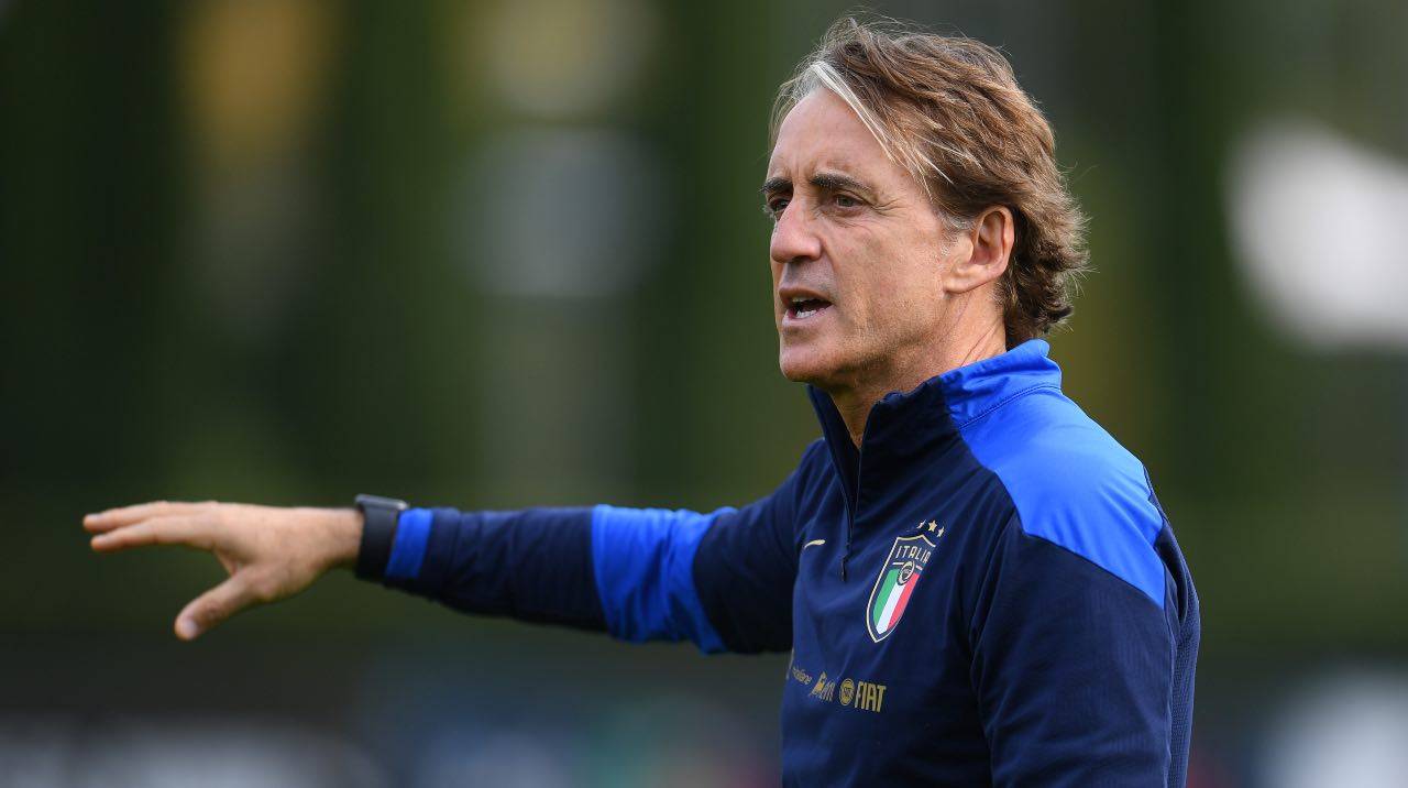 Mancini in campo