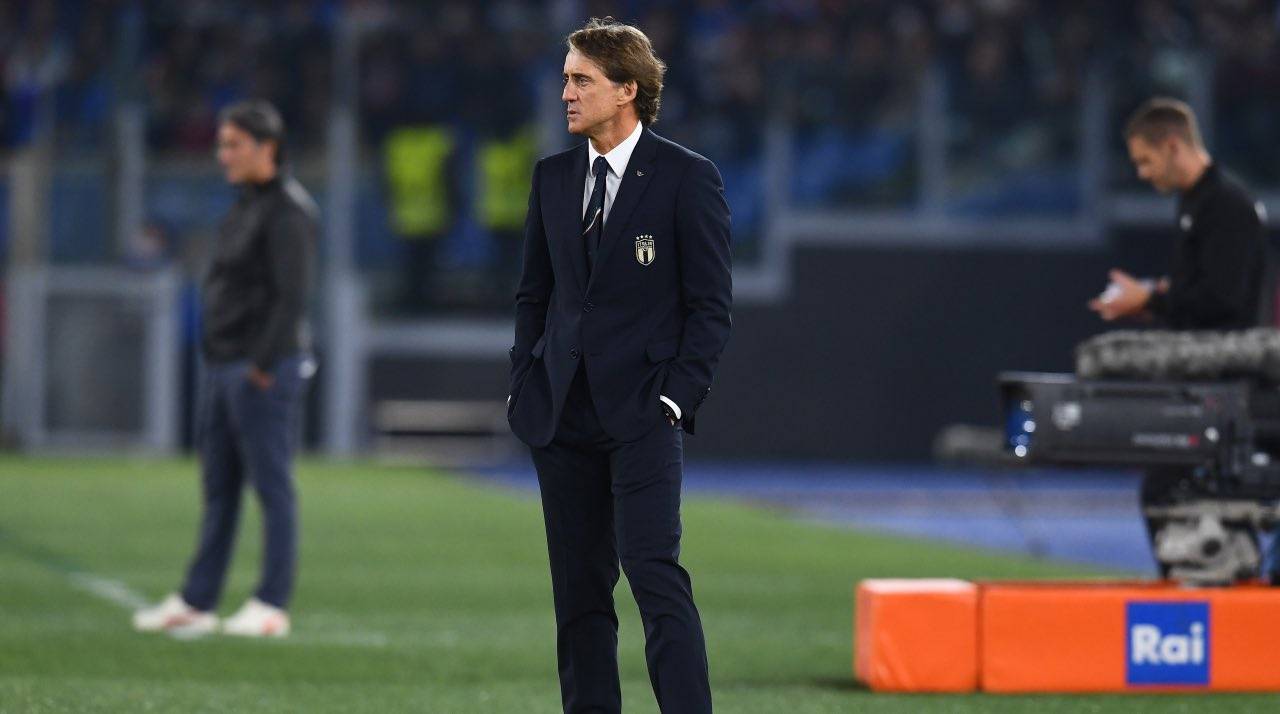 Mancini in campo