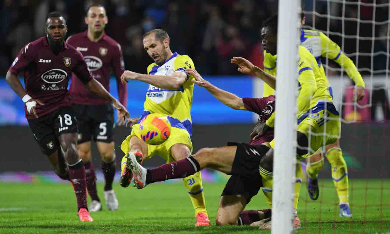 Chiellini in Salernitana-Juventus