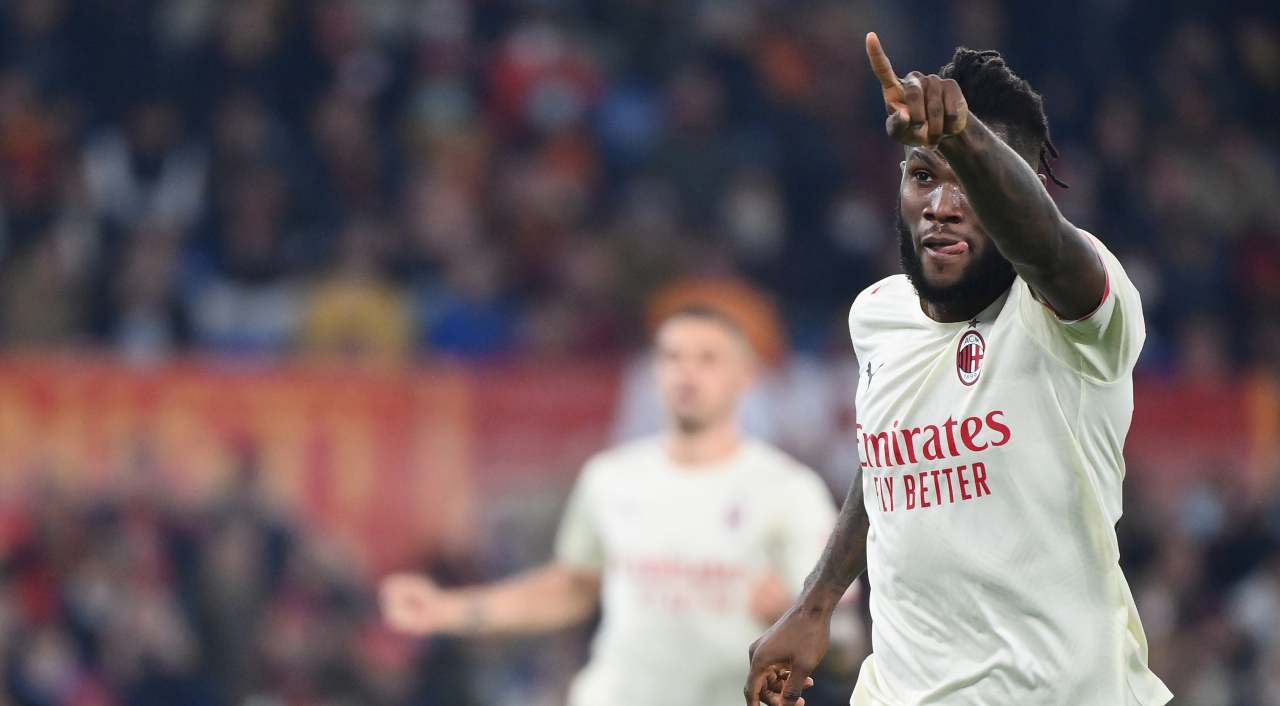 Kessie festeggia dopo il gol