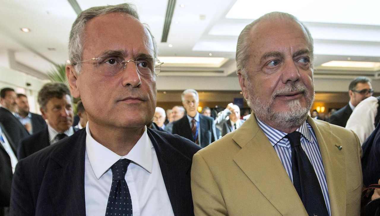 Lotito e De Laurentiis all'assemblea Figc