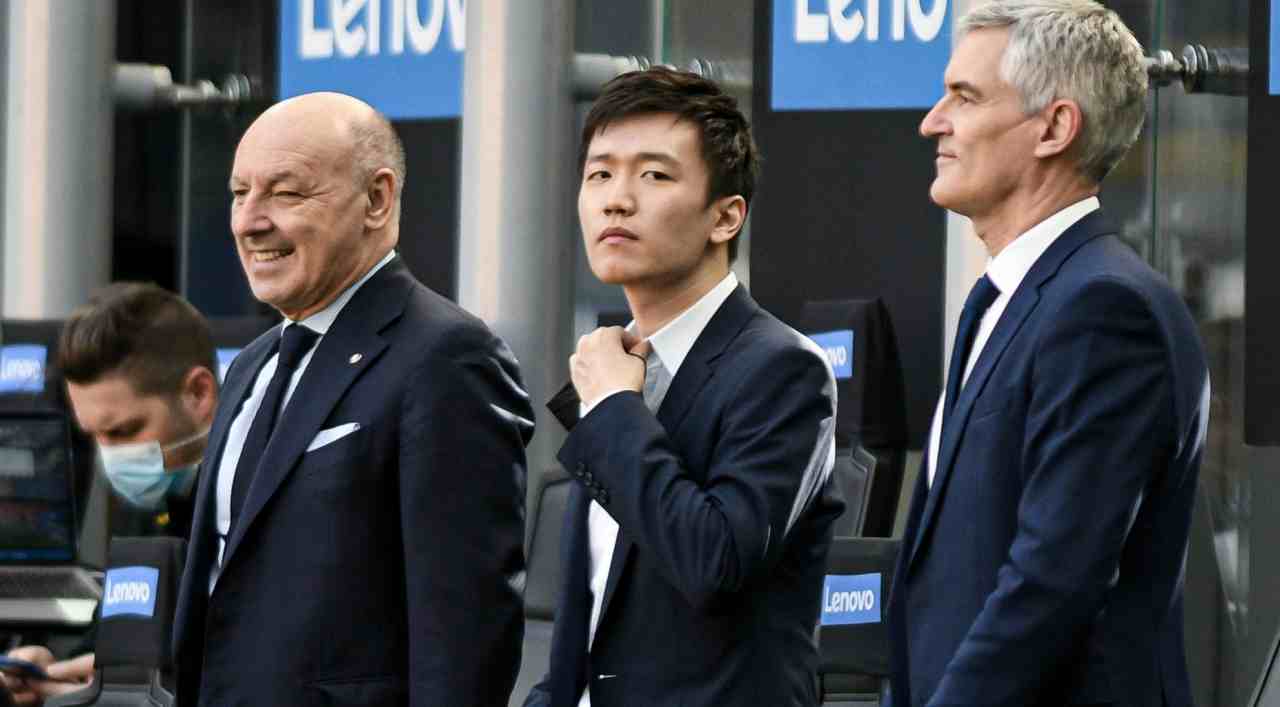 Marotta assieme al presidente dell'Inter Zhang