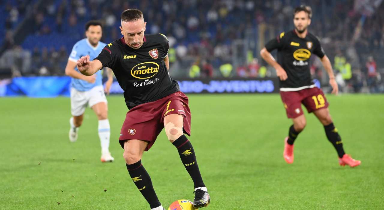 Ribery in azione contro la Lazio